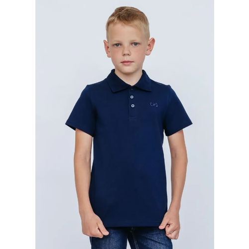 фото Поло cherubino, размер 146, синий
