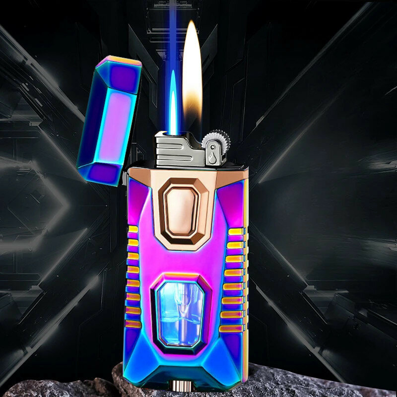 Газовая зажигалка Luxe Flame, двойное пламя, градиент - фотография № 1