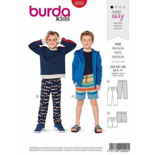 Выкройка Burda 9292 - брюки выкройка burda 9292 брюки