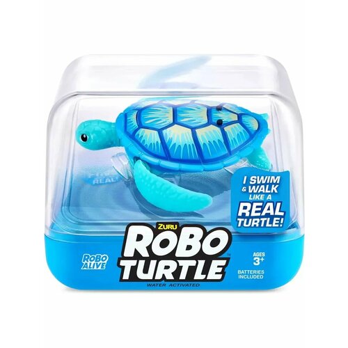 игрушка zuru robo alive черепаха интерактивная плавающая розовая Игрушка ZURU ROBO ALIVE Robo Turtle плавающая черепаха
