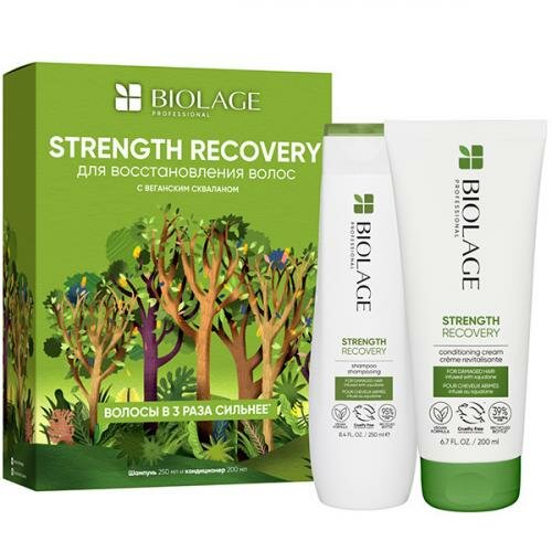 Набор Matrix Biolage Strength Recovery Весна 2024 для поврежденных волос, 250 мл + 200 мл