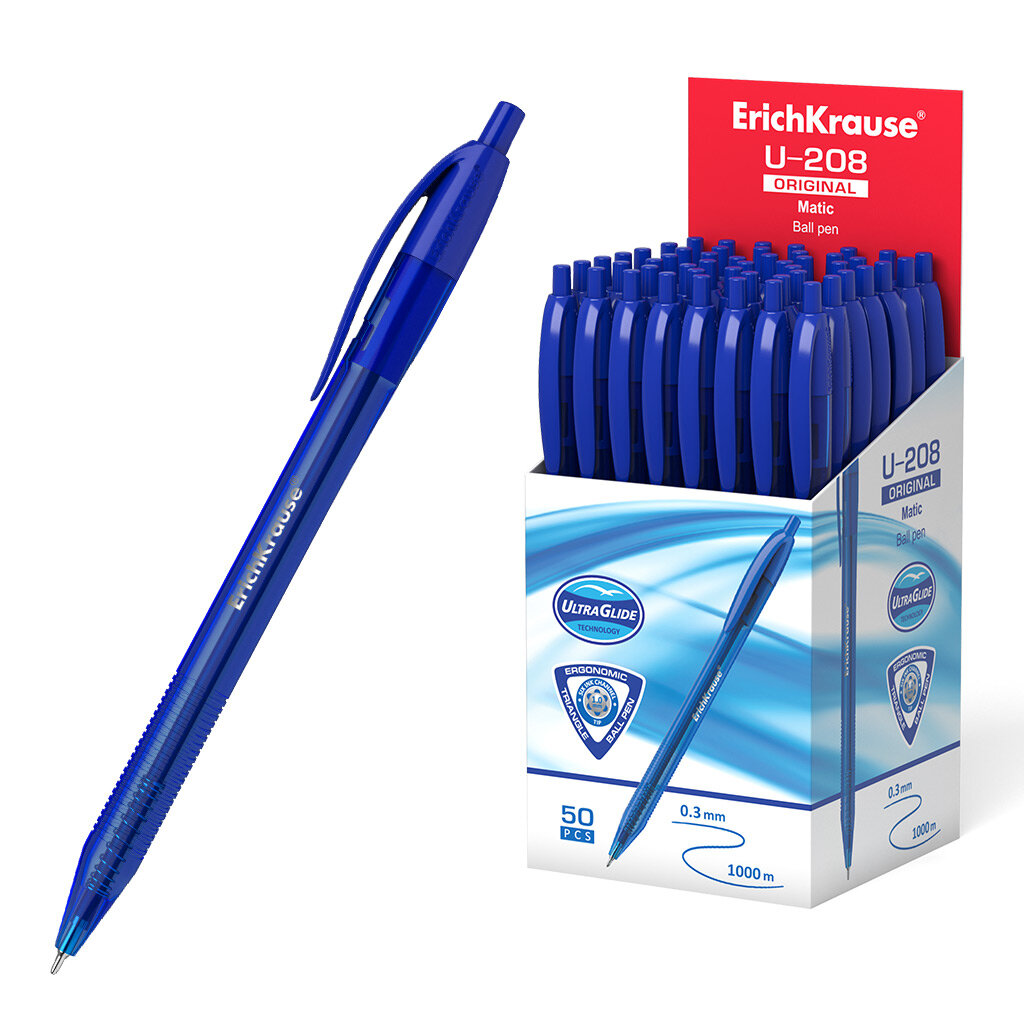 Ручка шариковая автоматическая ErichKrause® U-208 Original Matic 1.0, Ultra Glide Technology, цвет чернил синий 47602