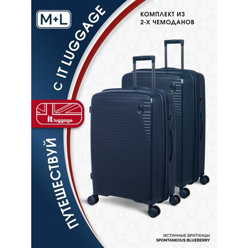 фото Комплект чемоданов it luggage, 161 л, размер m+, синий