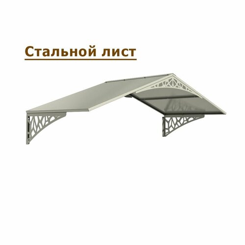 Козырек стальной лист LOFT+ белый (дом, дача, дверь, крыльцо) серия ARSENAL AVANT мод. AR18K1B4I39-06.