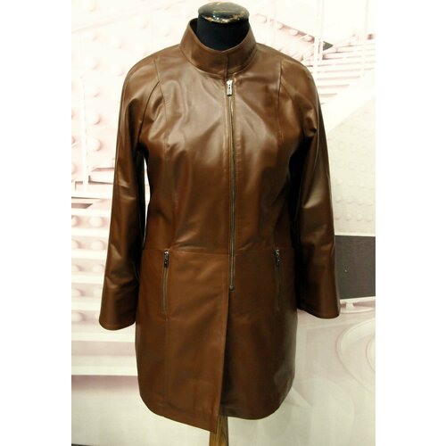 фото Кожаная куртка , размер 3xl, коричневый ип паршков е.в.