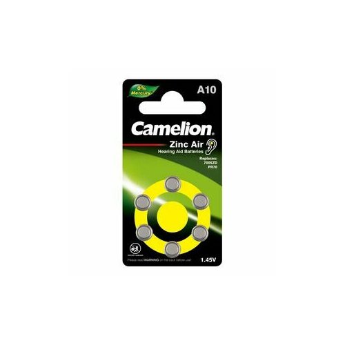 Батарейка Camelion Mercury Free (A10-BP6) таблетка A10 1,4 В (6 шт.) (3 уп.)