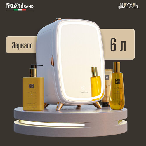 Холодильник Meyvel MB-06C2W для косметики напитков и лекарств бьюти-холодильник белый на 6 литров 6099₽