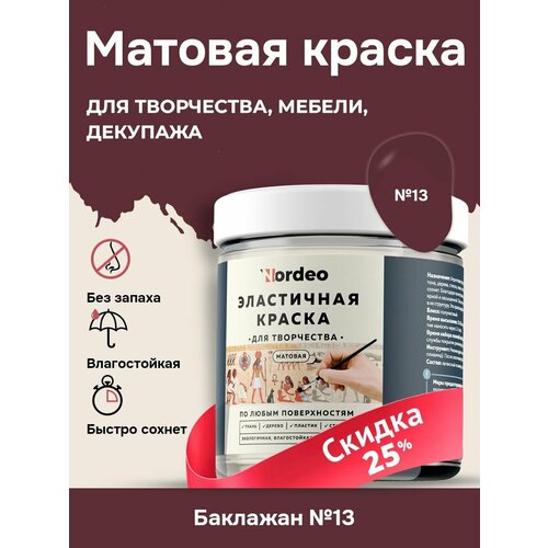 Краска для фасада кухни матовая без запаха - цвет баклажан