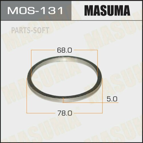MASUMA MOS131 MOS-131_кольцо глушителя уплотнительное!(м) 68x78\