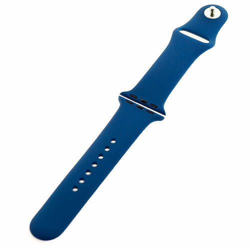 Ремешок силиконовый для Apple Watch 38мм/ 40мм/ 41мм, размер S, M/L, синий океан