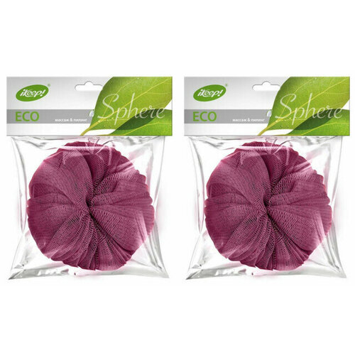 IKeep! Мочалка для тела из сетки сфера,2 шт