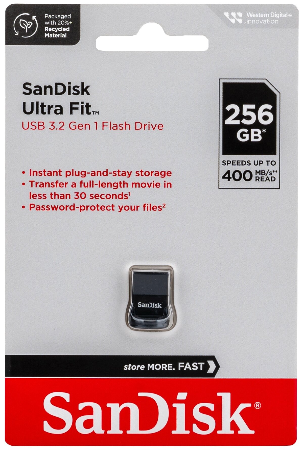 Флеш-накопитель (флэшка) SanDisk USB 3.2 256 ГБ Flash drive Flash Drive Ultra Fit