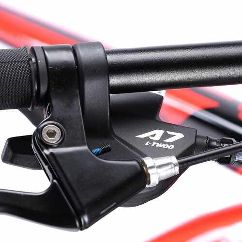 Велосипед Взрослый Алюминиевый горный 29 дюймов 10 скоростей на рост 170-185см COMIRON GENESIS втулки на промподшипниках красный чёрно-синий 2500000₽