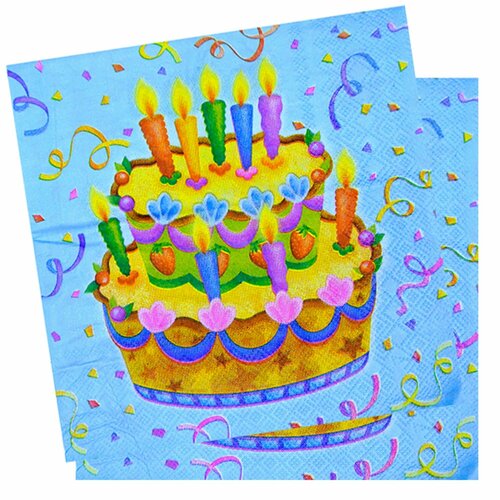 Салфетки Праздничный торт 33 х 33см 20 шт