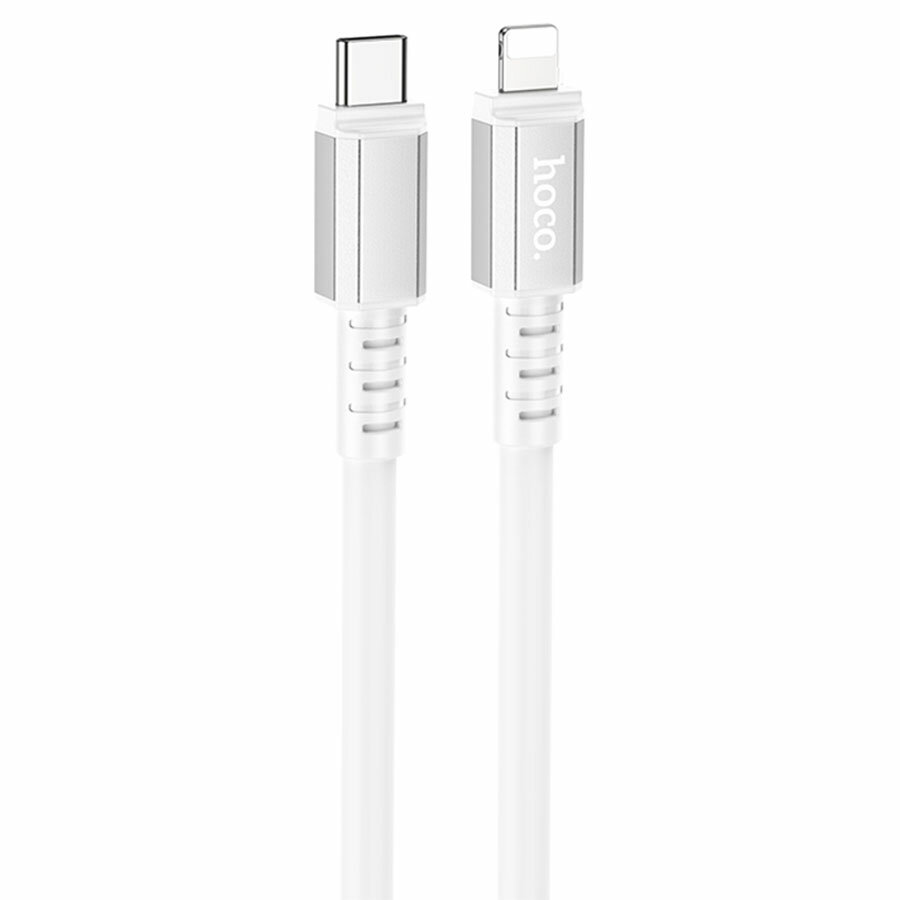 Кабель для айфон USB-C HOCO X85 Strength Type-C - Lightning, 20W, 1 м, белый