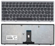 Клавиатура для Lenovo 25213969 черная с серой рамкой