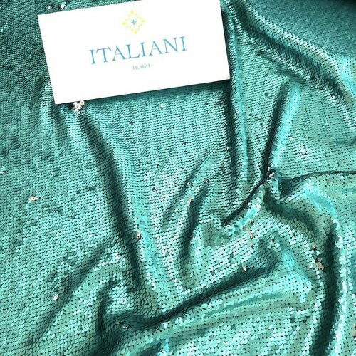 Пайетки на эластичной сетке/100% полиэстер/80 см*143 см/Италия