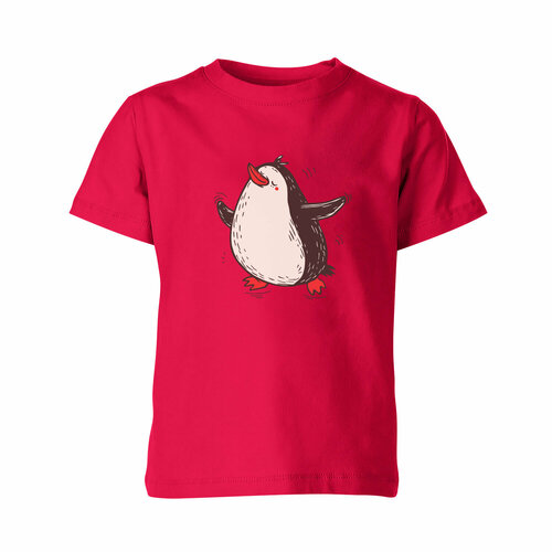 Футболка Us Basic, размер 14, розовый детская футболка очень милый пингвин 128 синий