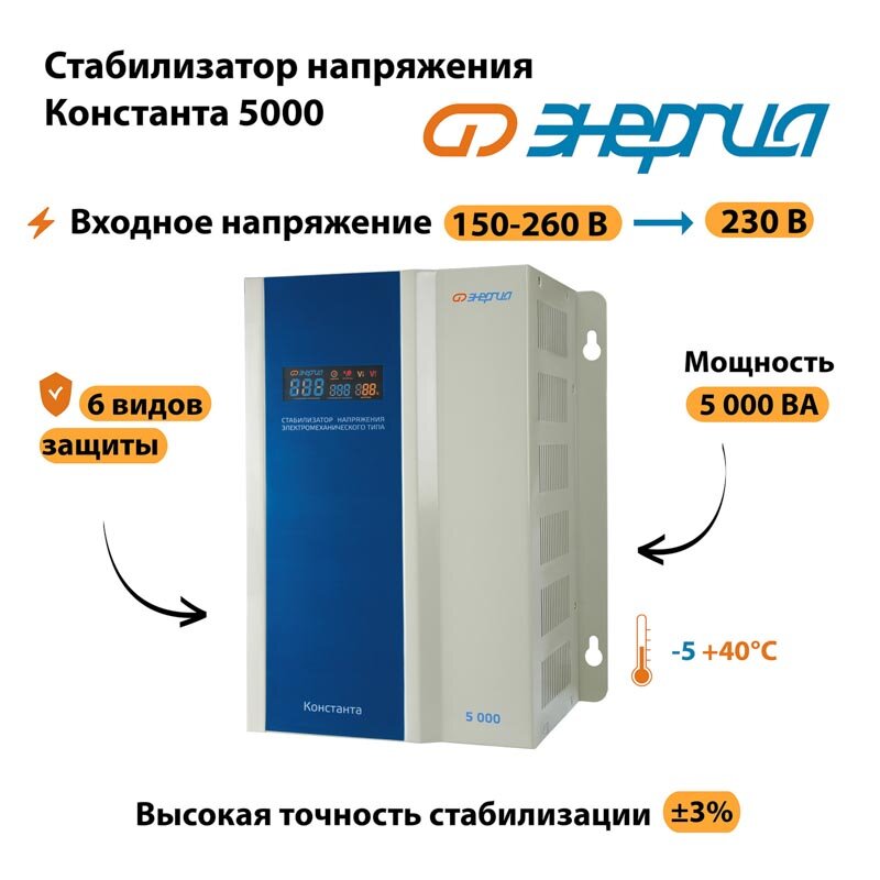 Стабилизатор напряжения Энергия Константа 5000