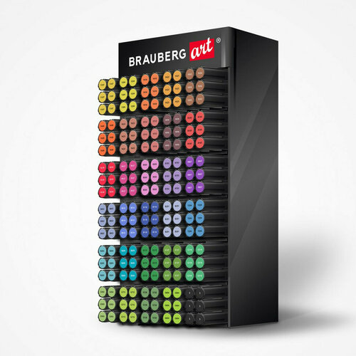 Дисплей настольный для маркеров BRAUBERG ART 30 ячеек 180 маркеров в к-т не входят 504907 (1)