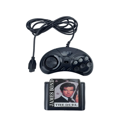 Геймпад Turbo для Sega с картриджем Sega James Bond The Duel джойстик для приставки Сега узкий разъем черный 55000₽