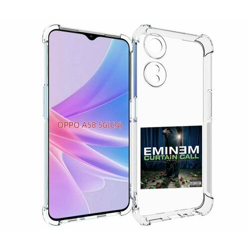 чехол mypads eminem curtain call the hits для oppo reno7 pro 5g задняя панель накладка бампер Чехол MyPads Eminem CURTAIN CALL, THE HITS для OPPO A58 задняя-панель-накладка-бампер