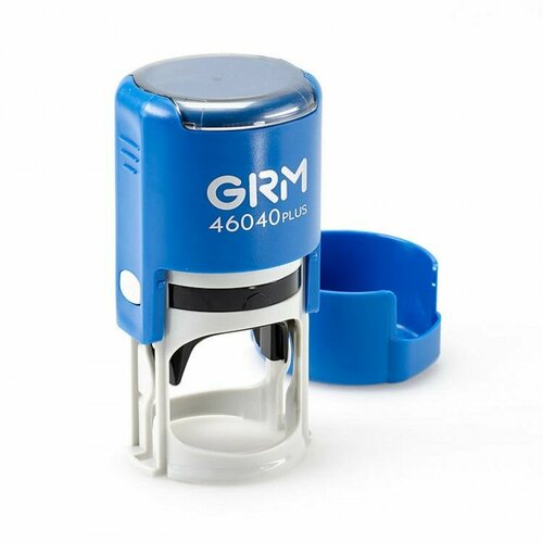 GRM 46040 / R40 plus COMPACT Автоматическая оснастка для печати с крышечкой (диаметр 40 мм.), Синий