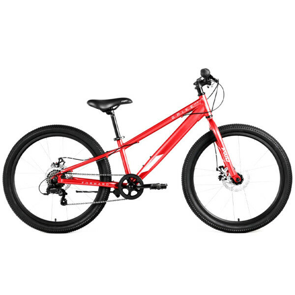 Велосипед Forward Spike D AL 24 красный/белый 2023 г 11" IB3F47133XRDXWH