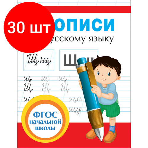 Комплект 30 штук, Прописи по русскому языку, 32626