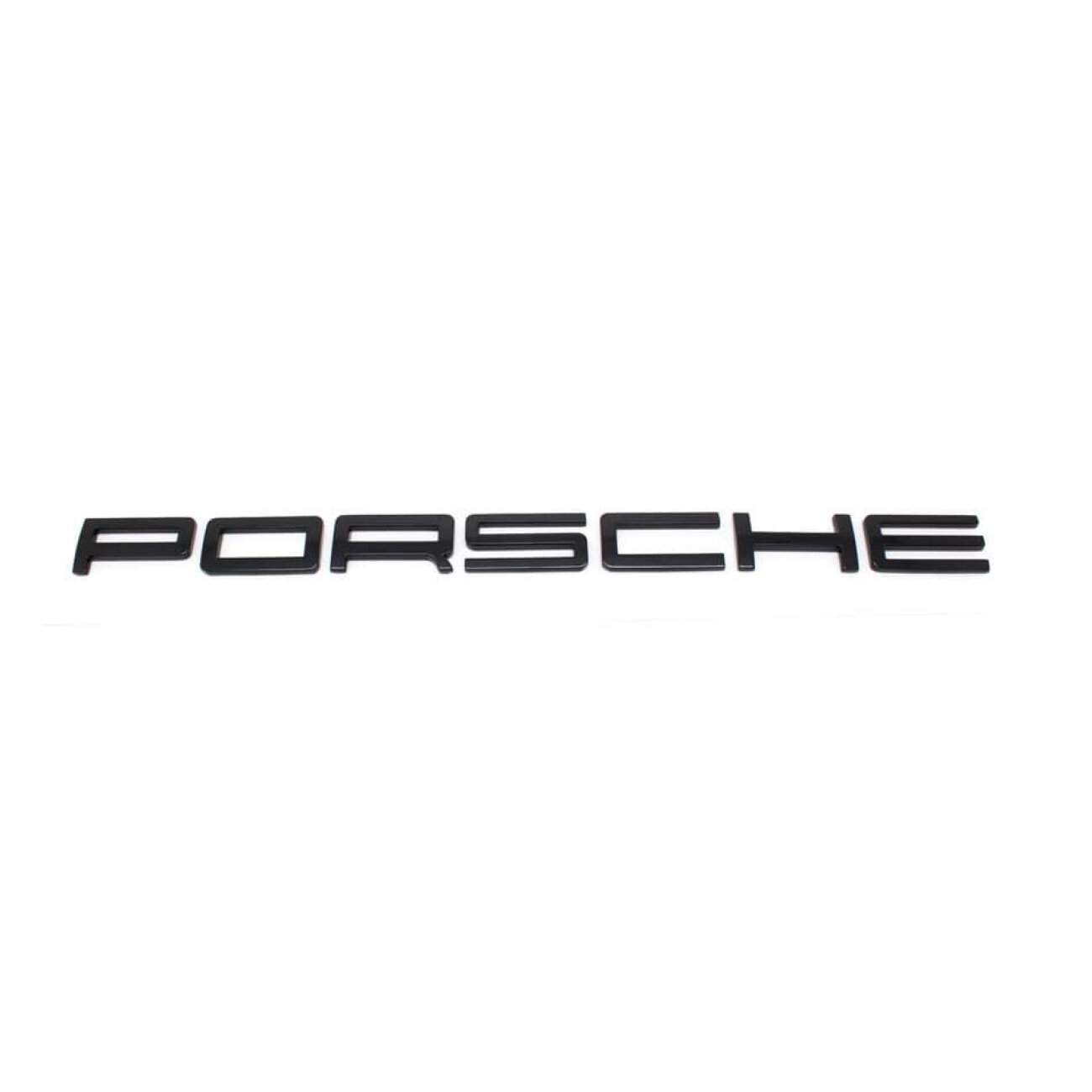 Надпись Porsche пластик черный глянец