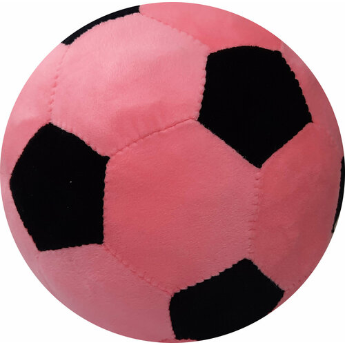 Мягкая игрушка-антистресс плюшевый футбольный мяч цвет розовый с черным диаметр 33 см мягкая игрушка футбольный мяч антистресс плюшевый мяч детский белый с черным диаметр 22 см