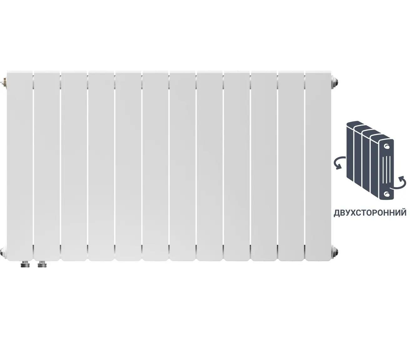 Радиатор Equation 500/90 12 секций двухсторонний нижнее подключение биметалл