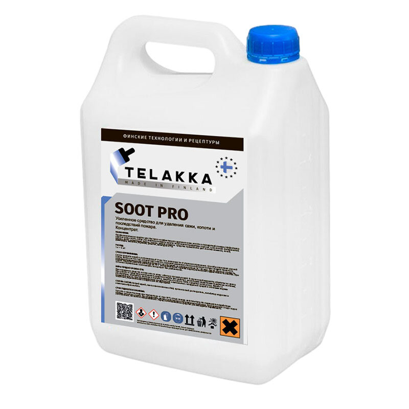 фото Средство для очистки трубы от сажи, копоти, удаление сажи со стен TELAKKA SOOT PRO 10л