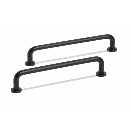 Ручка-скоба мебельная Inred IN.01.4198.160. MBL, черная, комплект 8 шт, ручка для шкафов, комодов, кухонного гарнитура