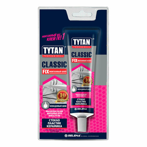 клей монтажный каучуковый tytan professional heavy duty бежевый 100 мл туба на блистере Клей монтажный каучуковый Tytan Professional Classic Fix прозрачный 100 мл туба на блистере