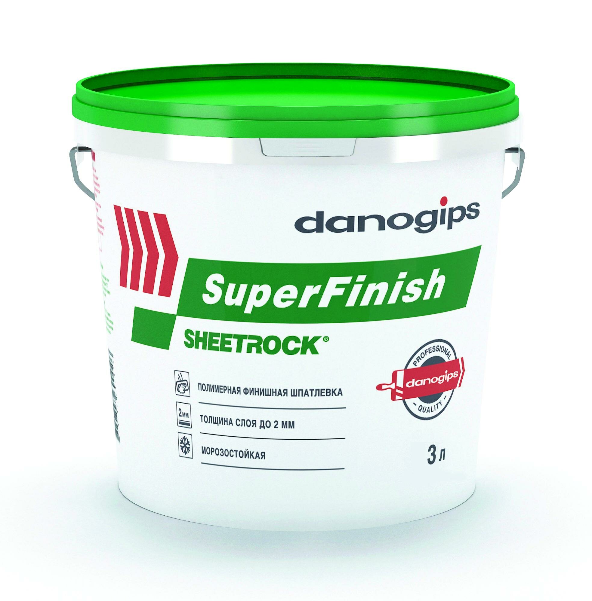 Шпаклевка DANOGIPS SuperFinish 5кг (3л) (зелёное ведро)