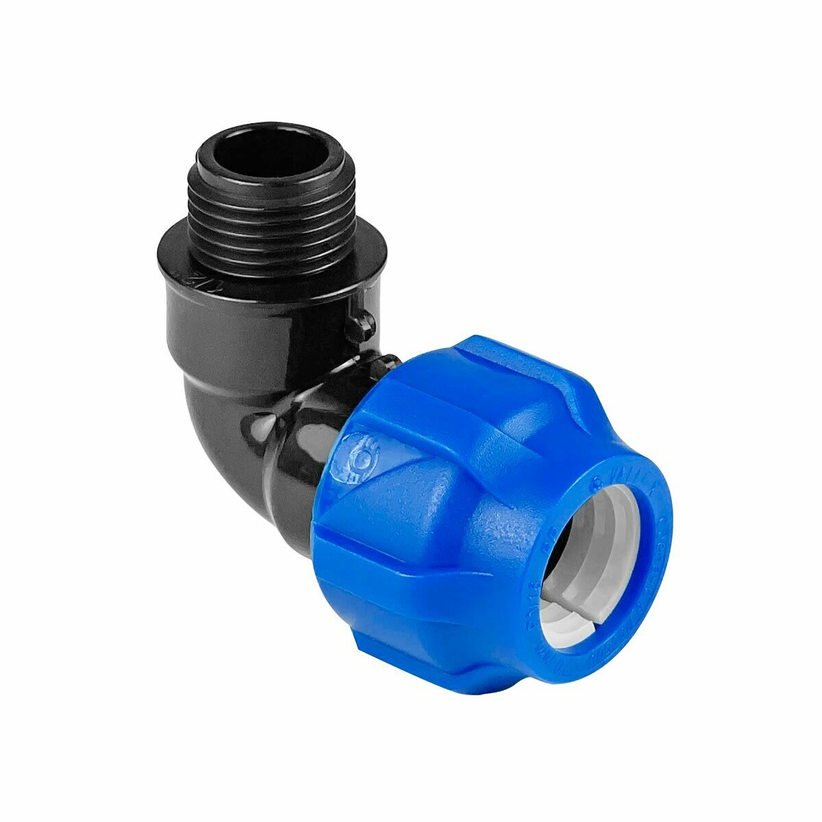 Изображение Отвод компрессионная ПЭ Дн 20х1/2х90гр НР Ру16 VALFEX 1210012420012