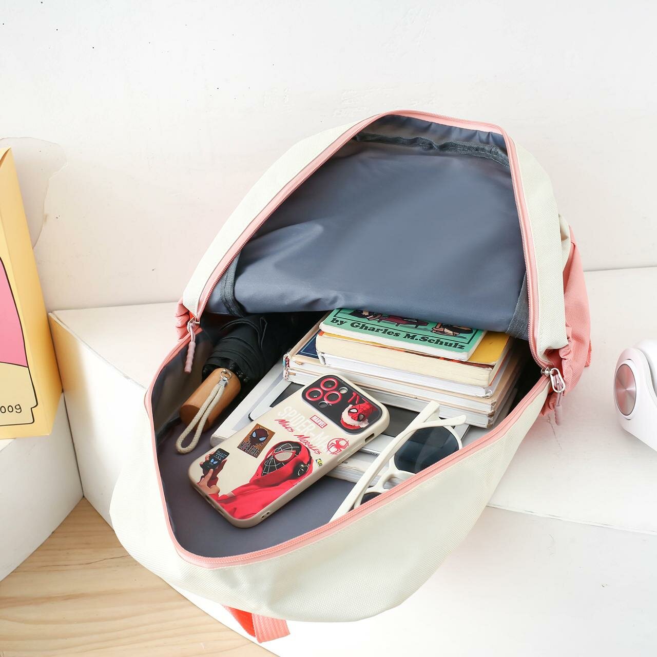 Рюкзак для девочки с комплектом 3в1 детский пенал, сумки, рюкзак для подростков девочек и для прогулки школьный набор уши-кролика1