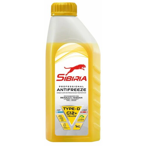 Антифриз Sibiria 963894 желтый G12 -40 1 л 215₽