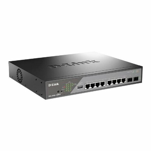 D-Link SMB Сетевое оборудование D-Link DSS-200G-10MPPA1A Настраиваемый L2 коммутатор с 8 портами 101001000Base-T и 2 портами 1000Base-X SFP 8 портов PoE 8023afatbt PoE-бюджет 242 Вт дальность до 250 м 20920₽