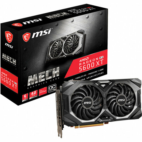 Видеокарта MSI AMD Radeon RX 5600 XT MECH OC 6144MB 192bit GDDR6 [RX 5600 XT MECH OC] видеокарта msi rx 6650 xt mech 2x 8g oc radeon rx 6650 xt 8gb mech 2x oc