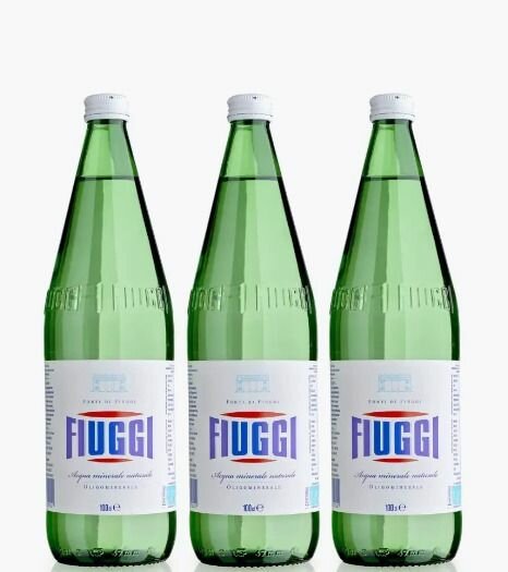 Вода Fiuggi (Фьюджи) минеральная природная питьевая, негазированная, 1,0 л х 3 шт. стекло