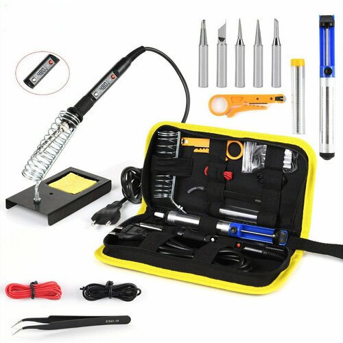 Электрический паяльник с ЖК дисплеем 80 Вт в наборе с кейсом 2600₽