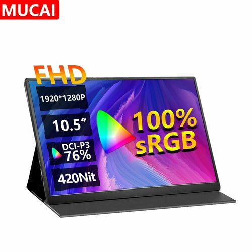 Портативный монитор Mucai 105 дюймов 60Гц IPS WUXGA USB-C 6999₽