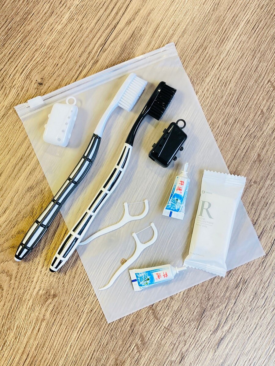 фото Дорожный набор, зубная паста + зубная щетка + зубная нить