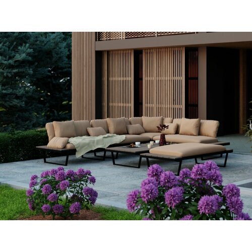 Комплект садовой мебели для 12 человек Sofia MAX с пуфом и столом стол журнальный 850 × 850 × 500 цвет слива валис с пуфами цвет violet