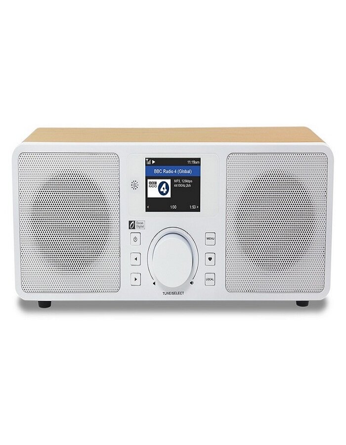 Стерео интернет-радио Ocean Digital WR-230SF White (WiFi FM Bluetooth деревянный корпус 2.4" TFT)