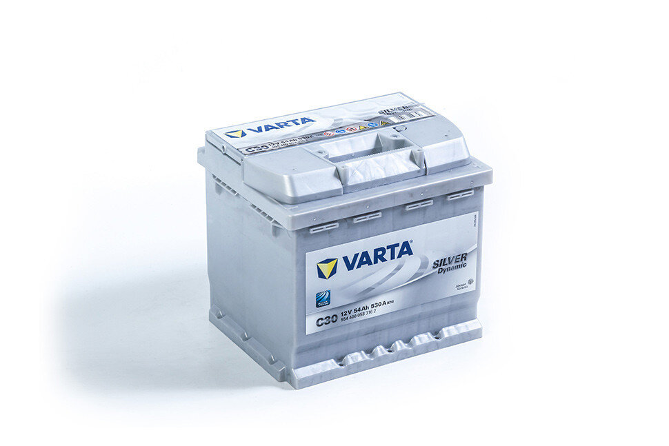 VARTA Silver C30 (54R) 530А Обратная полярность 54 Ач (207x175x190) - фото №12