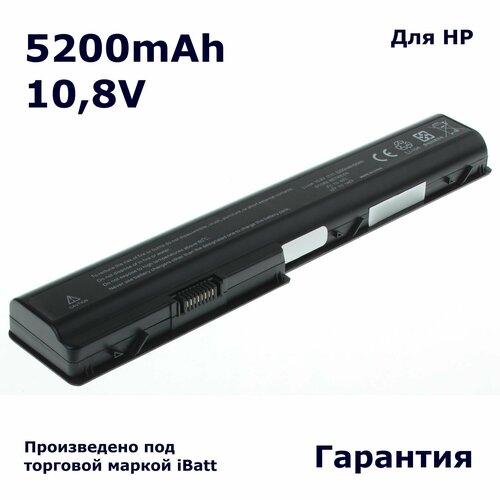 Аккумулятор iBatt 5200mAh, для HP- Pavilion dv7-1179er DV7-3000 dv8-1010er dv7-1215er dv7-3050er аккумулятор батарея hp pavilion dv6730er