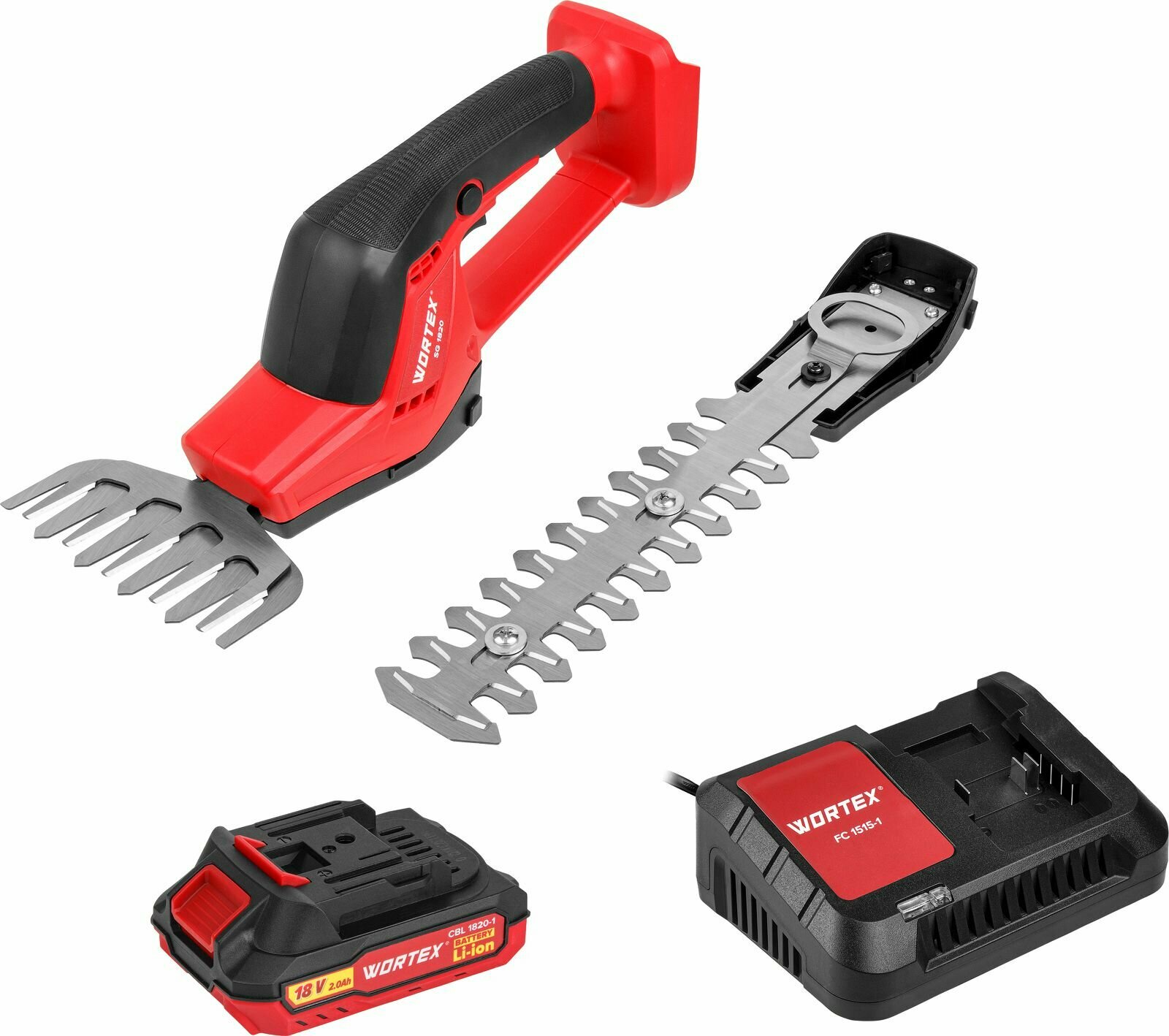 фото Ножницы аккумуляторные садовые WORTEX SG 1820 + насадка-кусторез ALL1 (1333483)